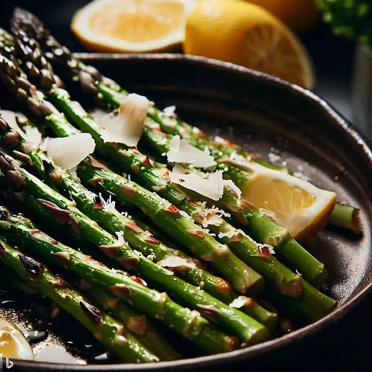 Grillet asparges med citron og parmesan