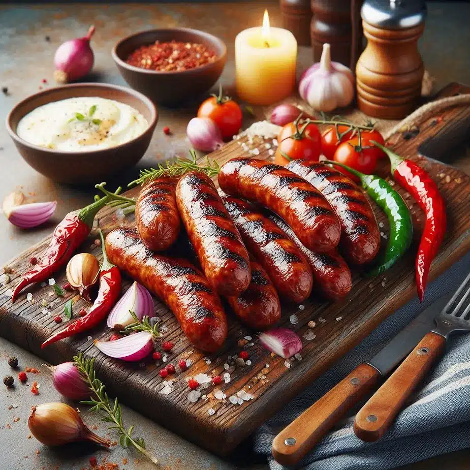 Sydafrikanske boerewors (Grillet Pølse)