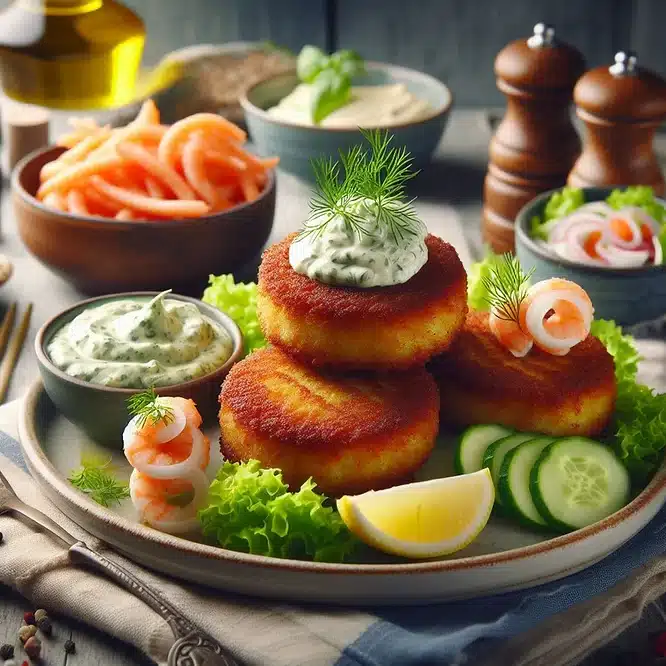 Fiskefrikadeller med remoulade