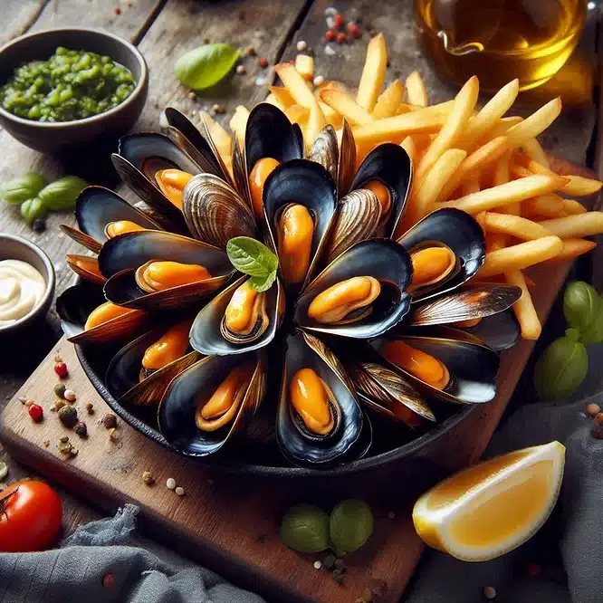 Moules Frites (Muslinger med pommes frites)