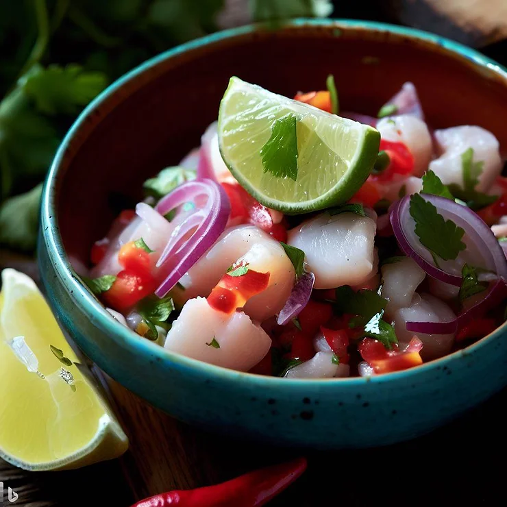 Opskrift på ceviche med frisk fisk, lime og koriander