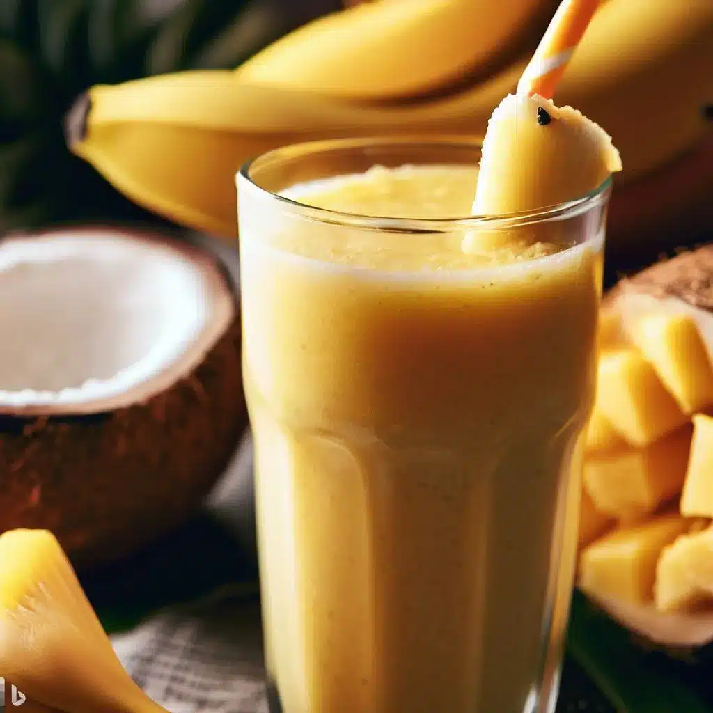 Opskrift på mango-banan-kokos smoothie