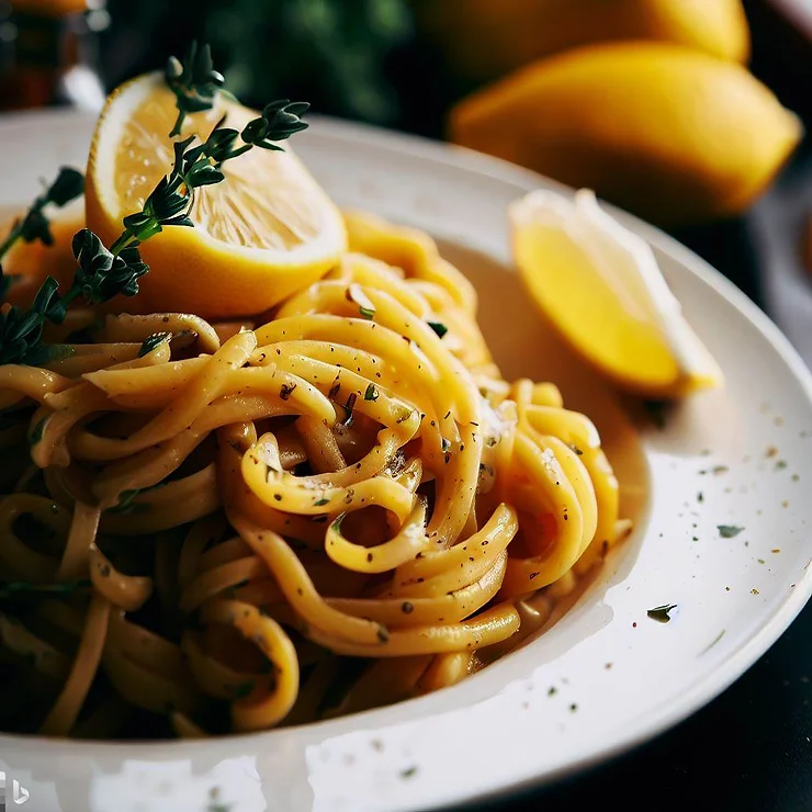 Opskrift på pasta med citron og timian