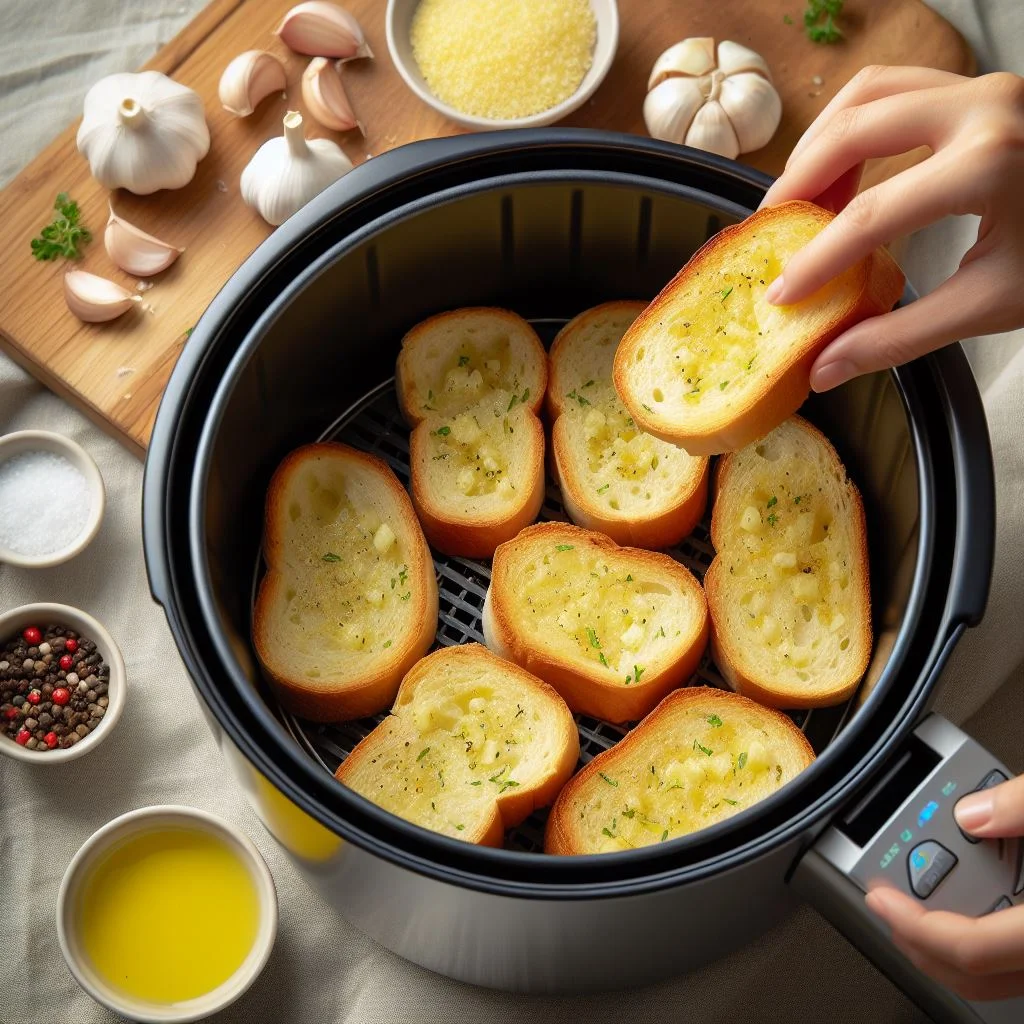 Opskrift på hvidløgsbrød i airfryer