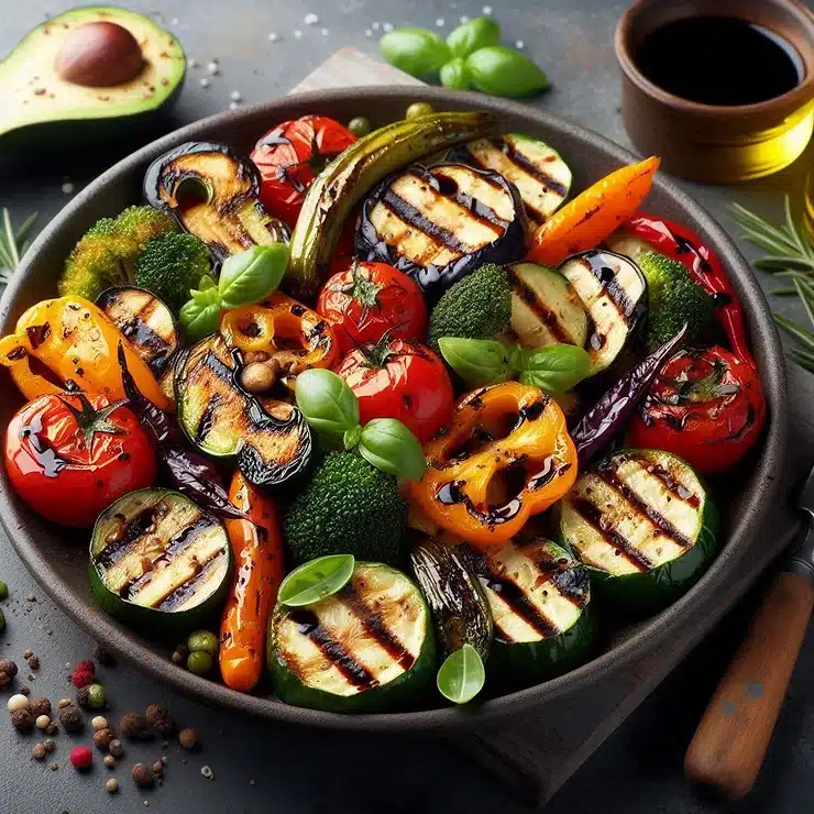 Grillede grøntsager med balsamico
