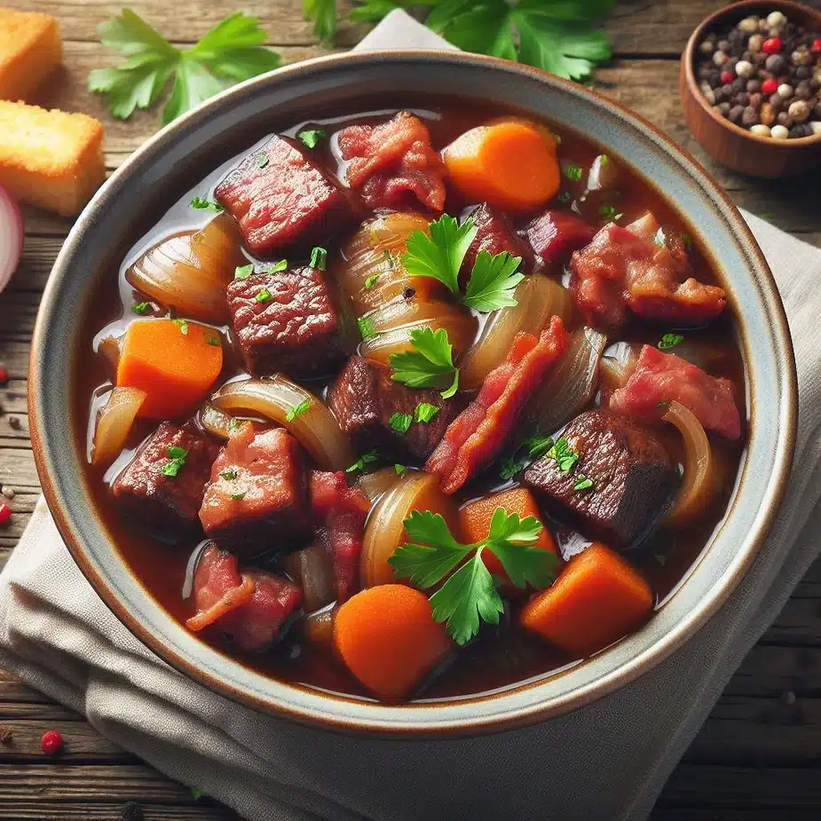 Opskrift på Boeuf Bourguignon