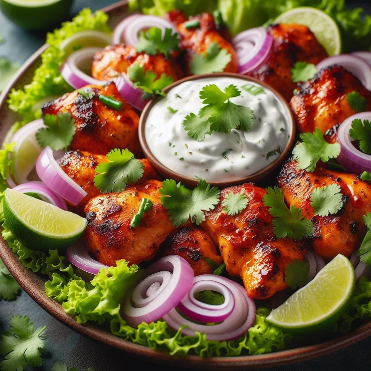 Opskrift på Tandoori kylling med yoghurtdressing