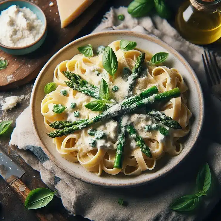 Opskrift på pastaret med asparges og ricotta