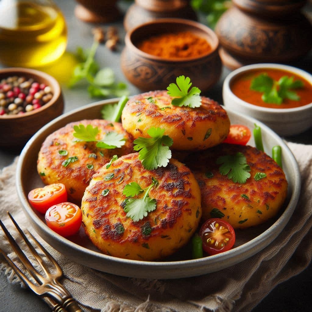 Aloo Tikki (Indiske kartoffelkager)