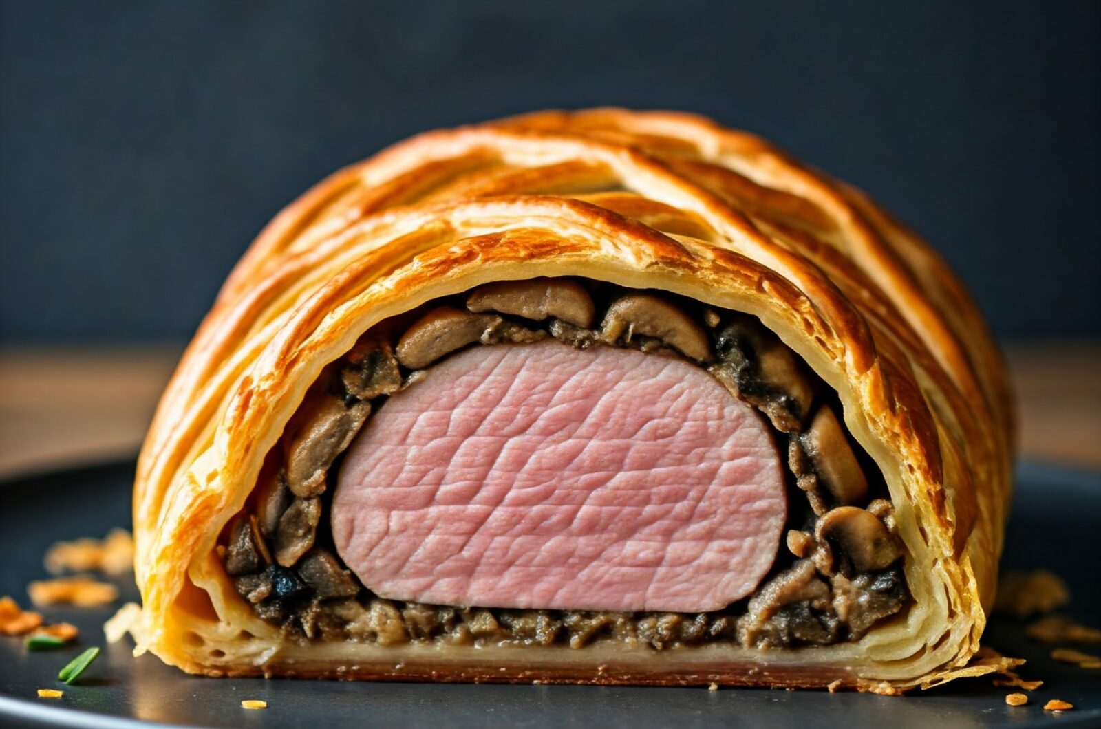Filet Wellington med svampe og butterdej