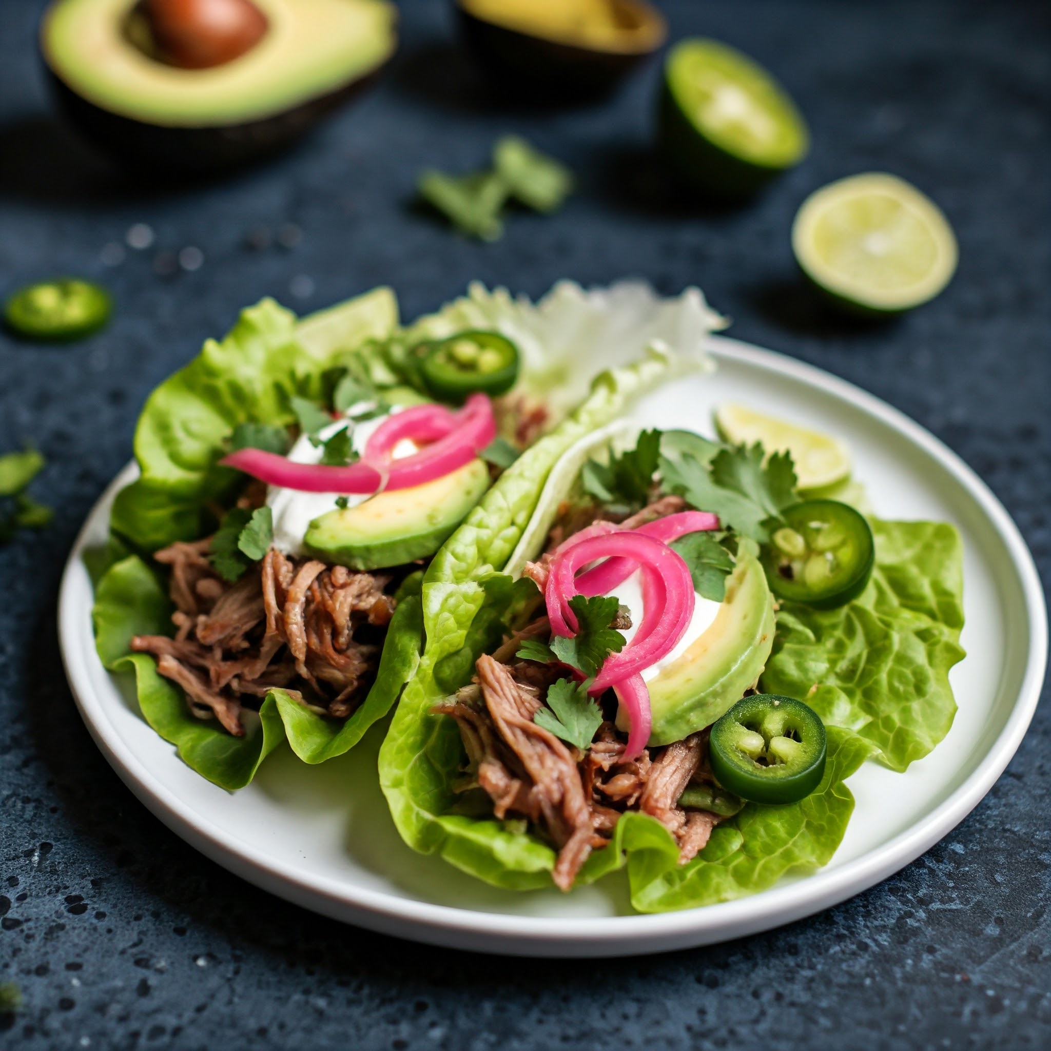Carnitas i salat-tacos