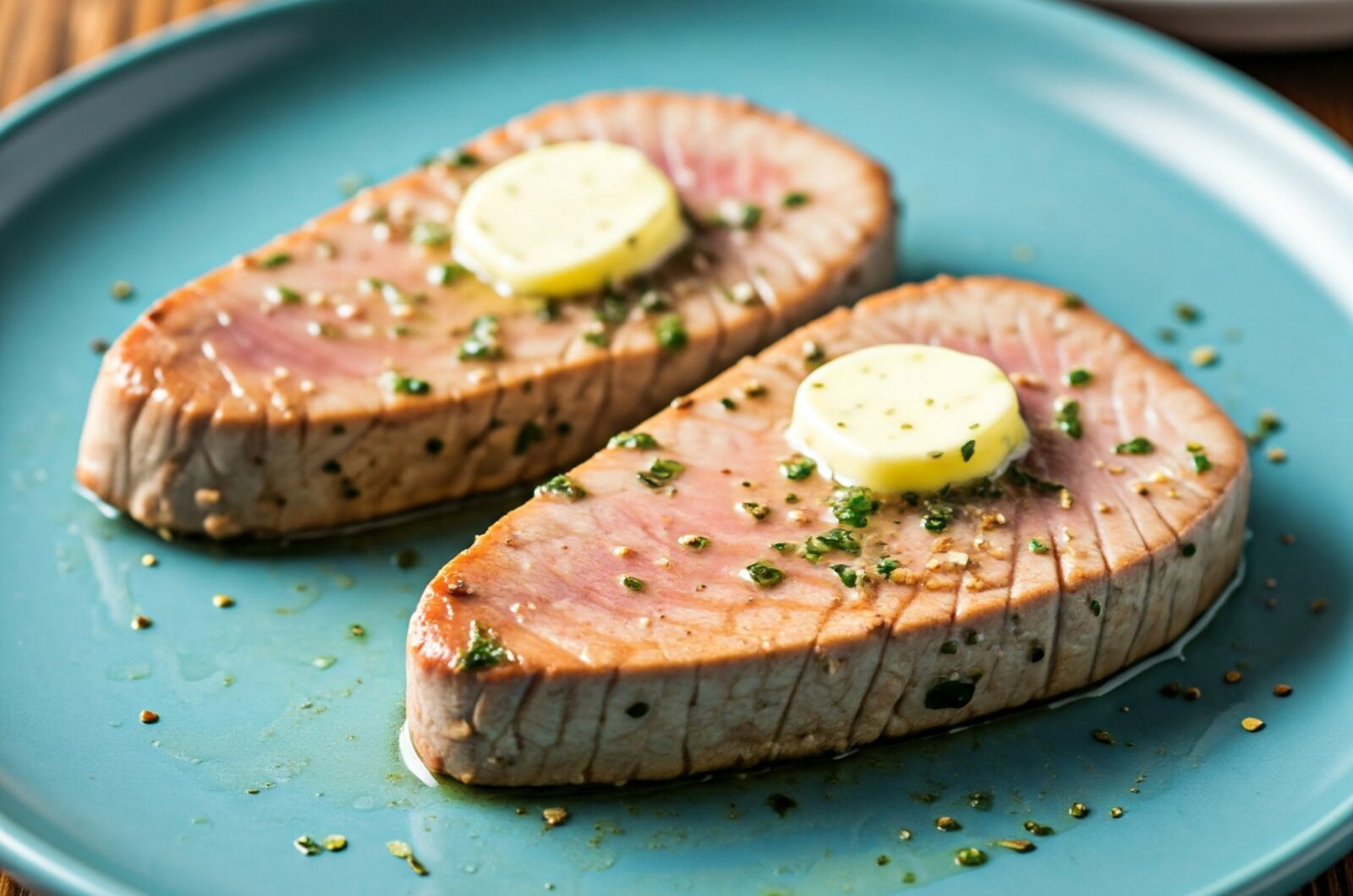 Tunbøffer med Hvidløgssmør og Citron