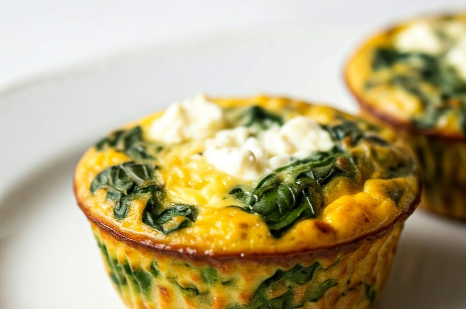 Æggemuffins med spinat og feta