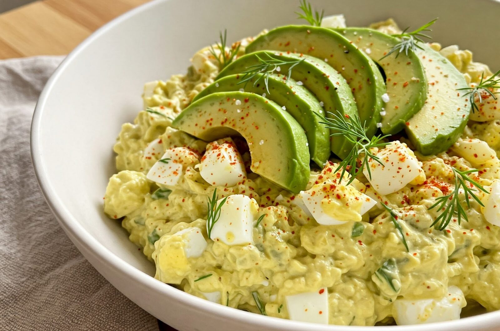Keto Æggesalat med Avocado og Dild 