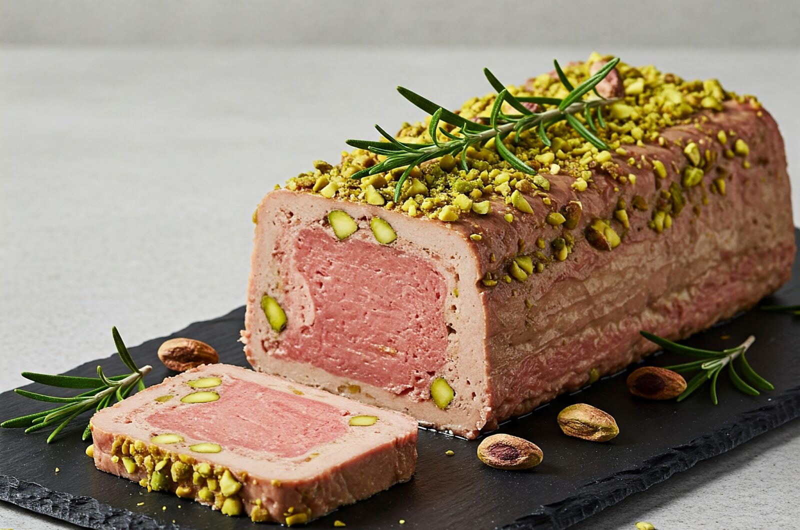 Lammeterrine med pistacie og rosmarin