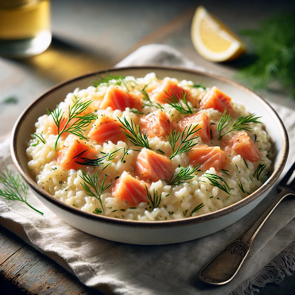 Risotto med laks og dild