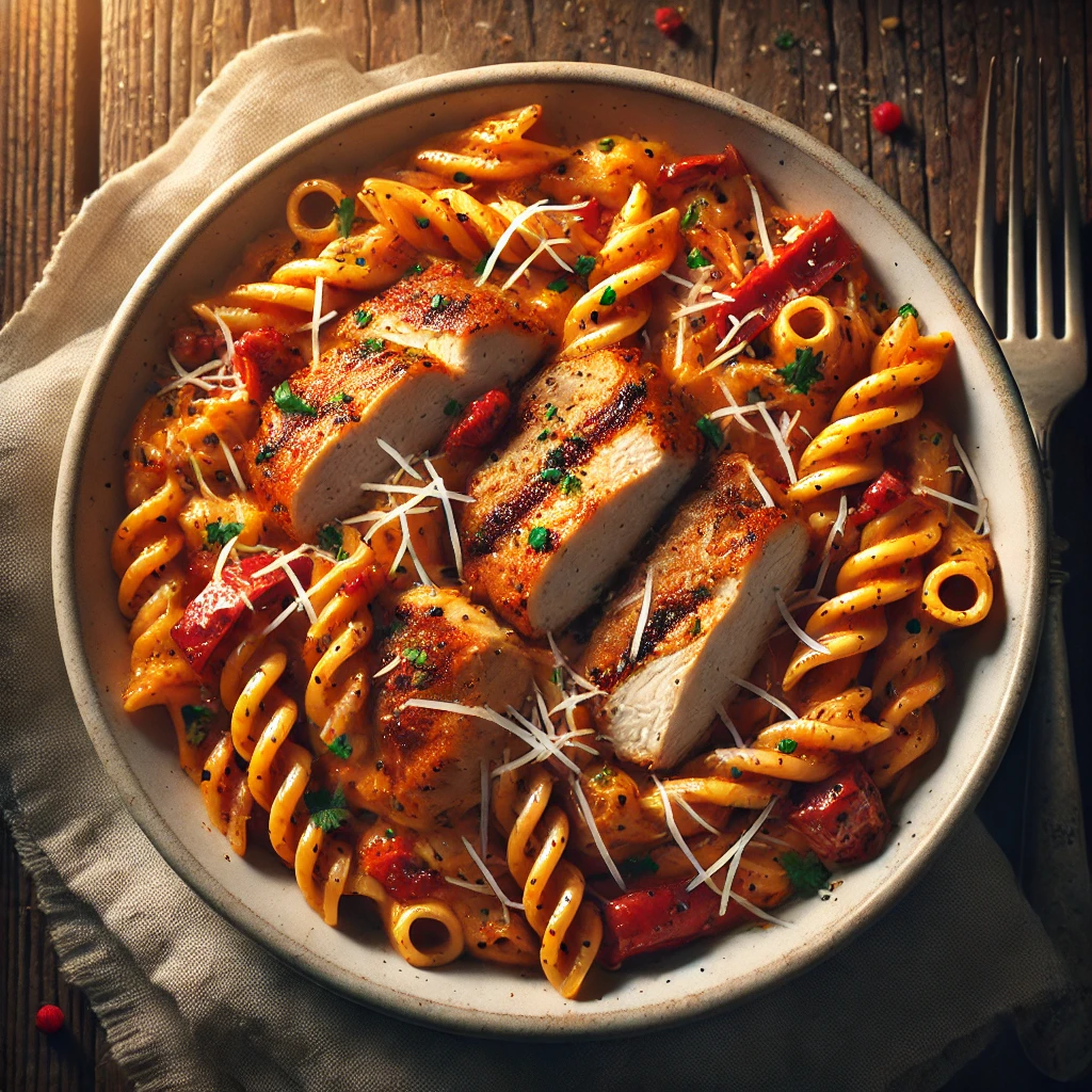 Spicy cajun-pasta med kylling