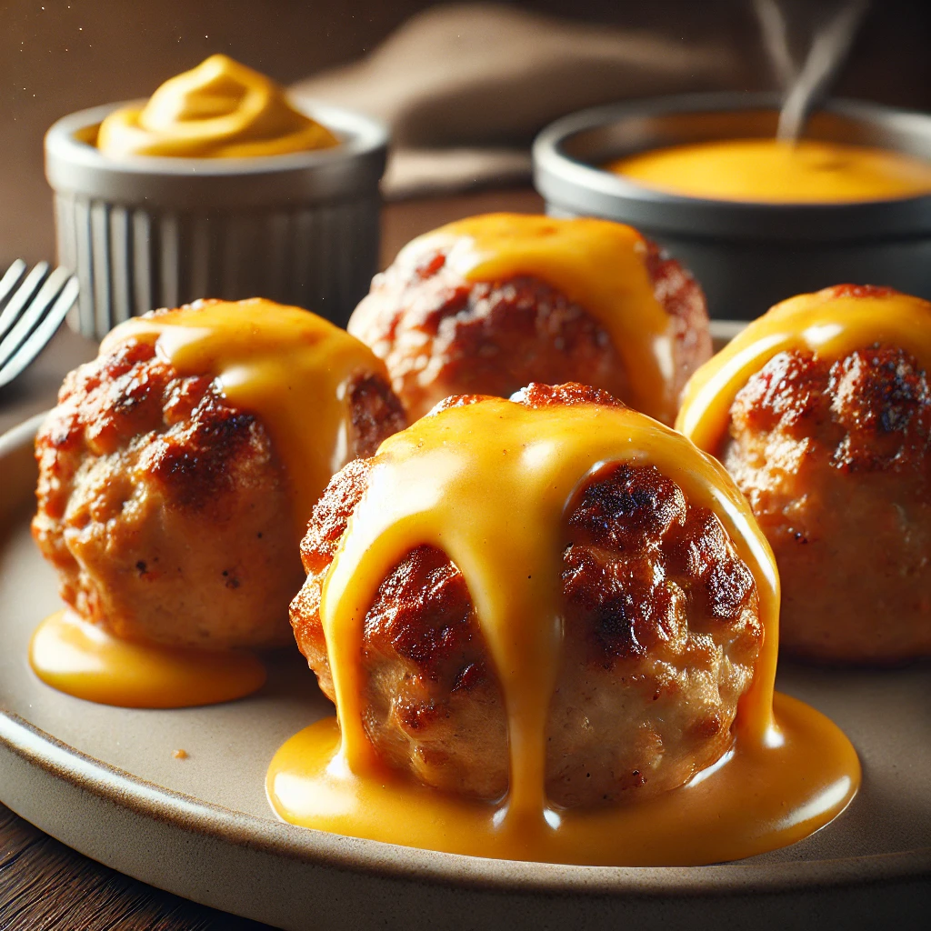 Carnivore kyllingefrikadeller med cheddar