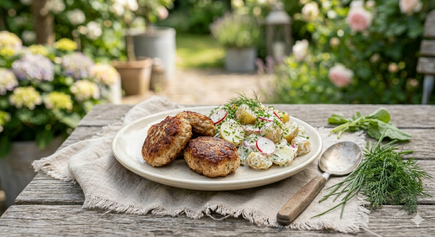 Frikadeller med kartoffelsalat