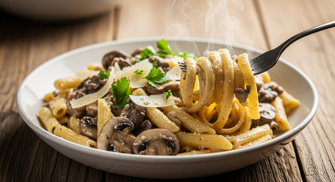 Cremet champignonpasta